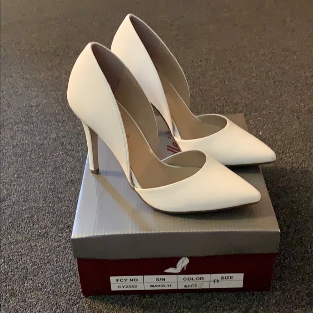 White pointed to heels
